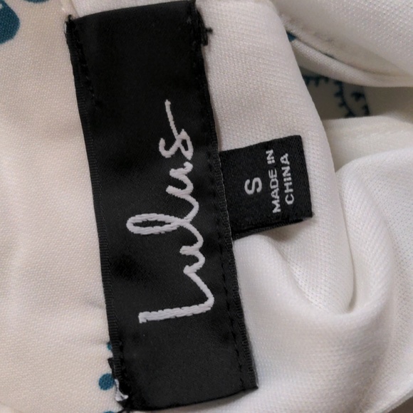 Lulus I Can Sea It Now Cream Print Dress Small - Picture 3 of 9